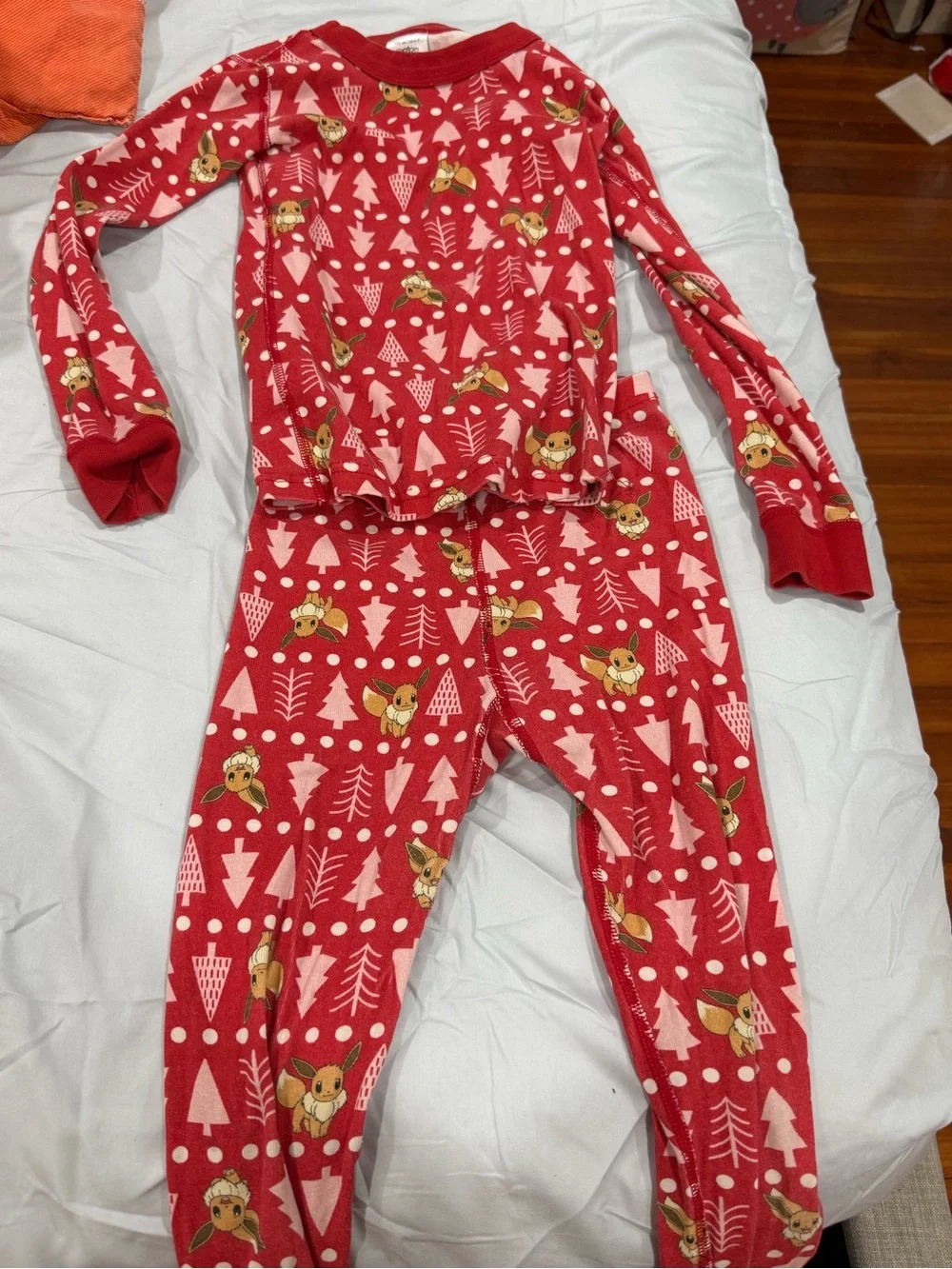 Hanna Andersson Red and Pink Holiday Reindeer Kids Pajama Set